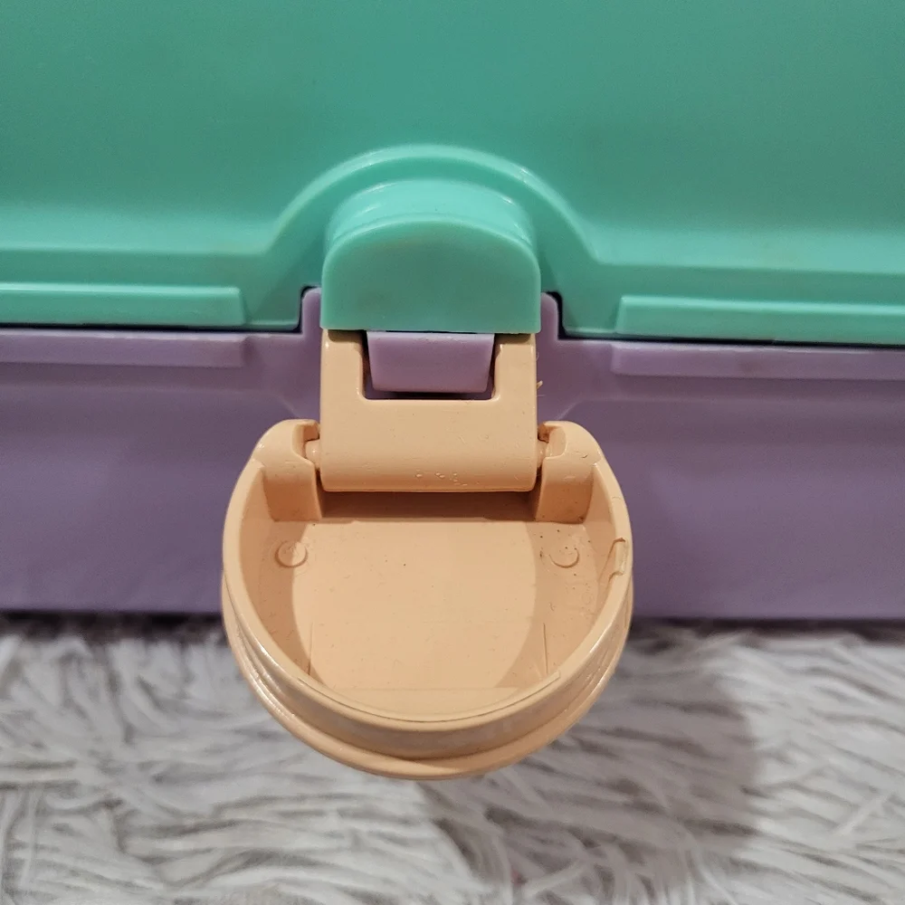 Vintage 90’s Caboodles of California Teal & Purple Makeup Box Case